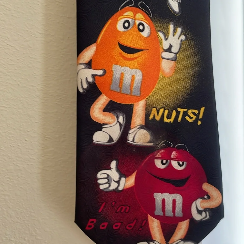M&M’s Polyester Black Tie